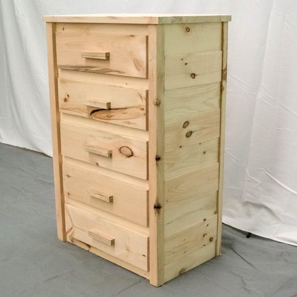 Farmhouse Unfinished 5 Drawer Dresser - Solid Wood/Made in USA