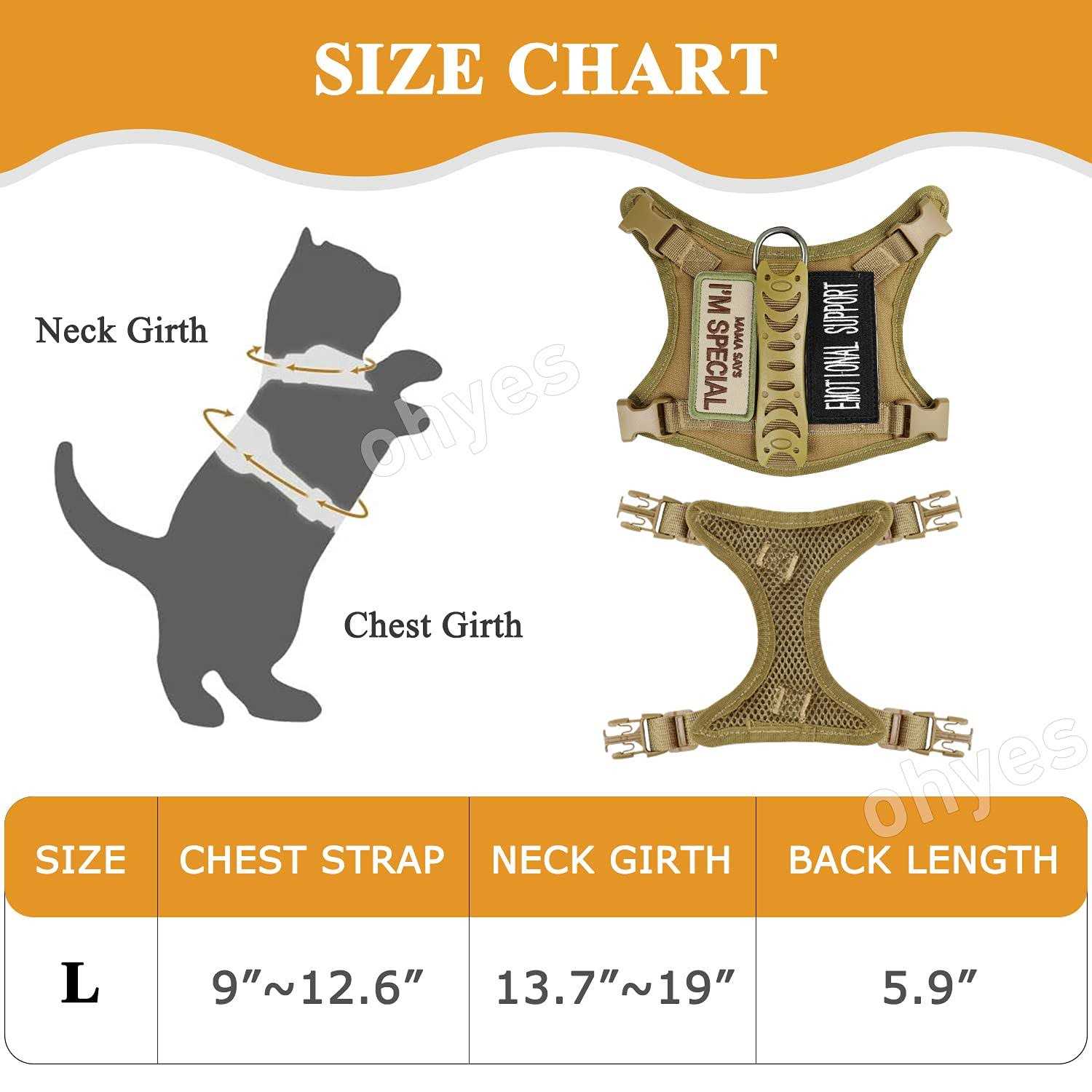 augopapa Tactical Cat Harness for Walking Escape Proof Soft Mesh Adjustable Pet Vest Harness - Pet Supplies online store