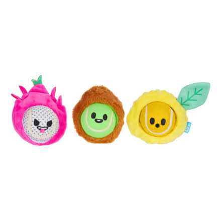 Barkbox Fruity Cutie Tropical Trio Dog Toys Squeaker Ball Toys - Pet Supplies online store