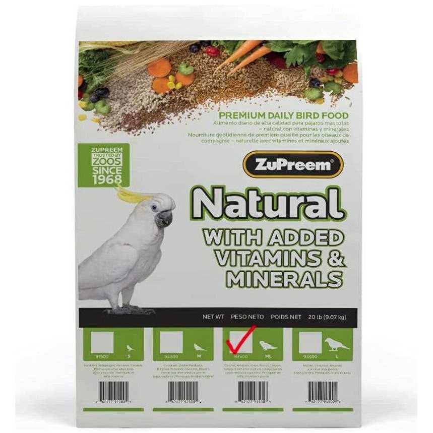 Zupreem Natural Bird Food - Pet Supplies online store