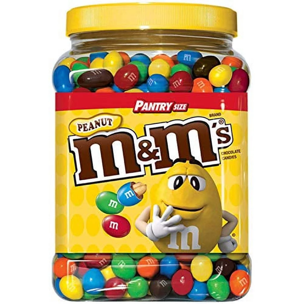 M&M'S Peanut Milk Chocolate Candy Bulk Jar (62 oz.)