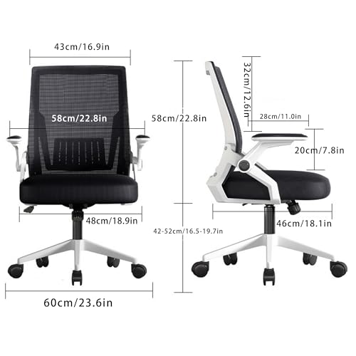 Home Office Gaming Small Chair with 3D Armrests,Lumbar Support,Reclining Function-Comfortable Home Desk Chair for Study,Gaming,Working,Executive,living,bedroom,hotel,dining Room (Blue,B)