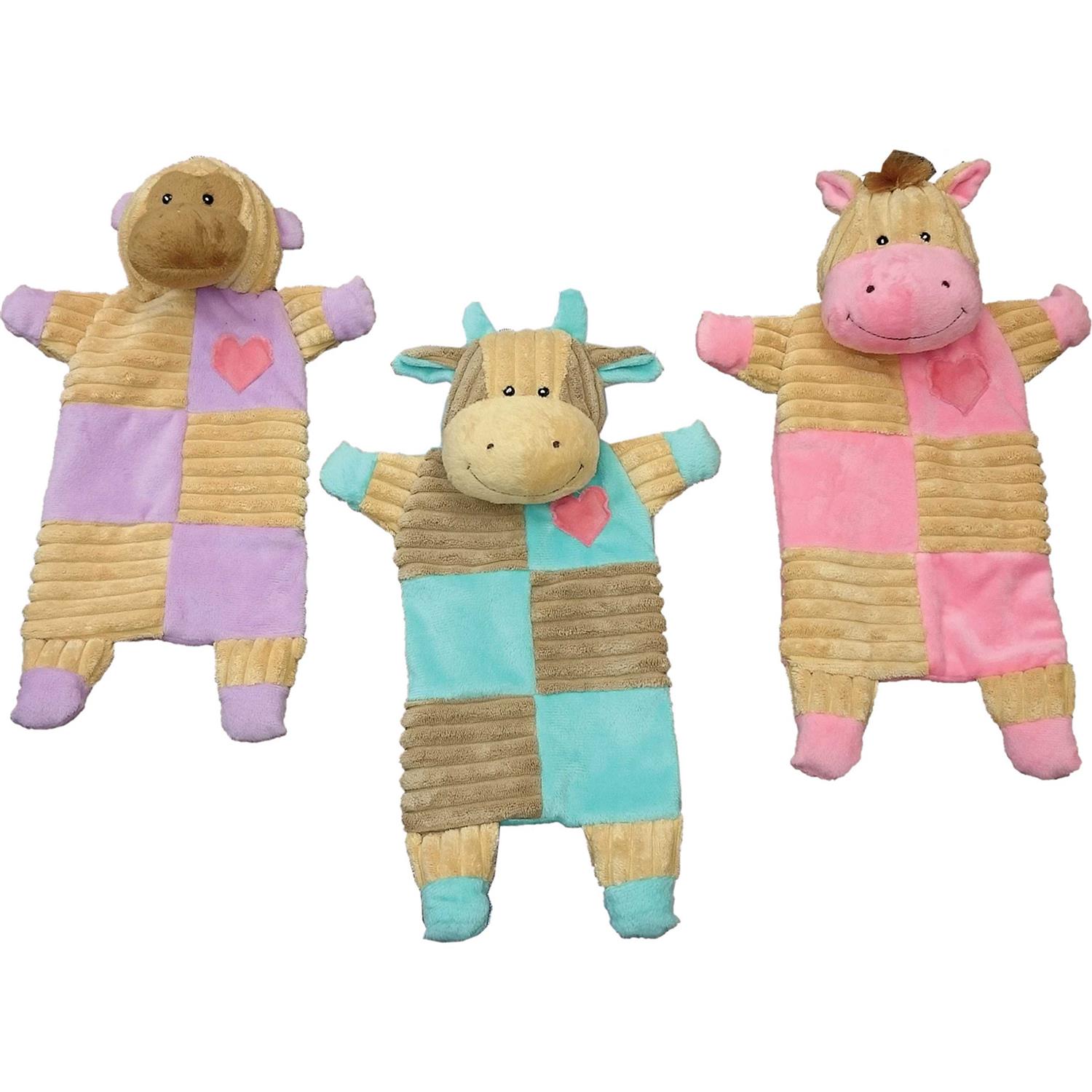 Ethical Pet Soothers Crinkle Squeaky Plush Dog Toy, Color Varies - Pet Supplies online store