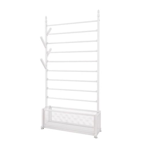 Floor Standing Scarf Display Stand, Commercial Island Display Stand, Storage Basket At Bottom, for Boutiques/Retail Stores (Color : Black, Size : 70x35x180cm)