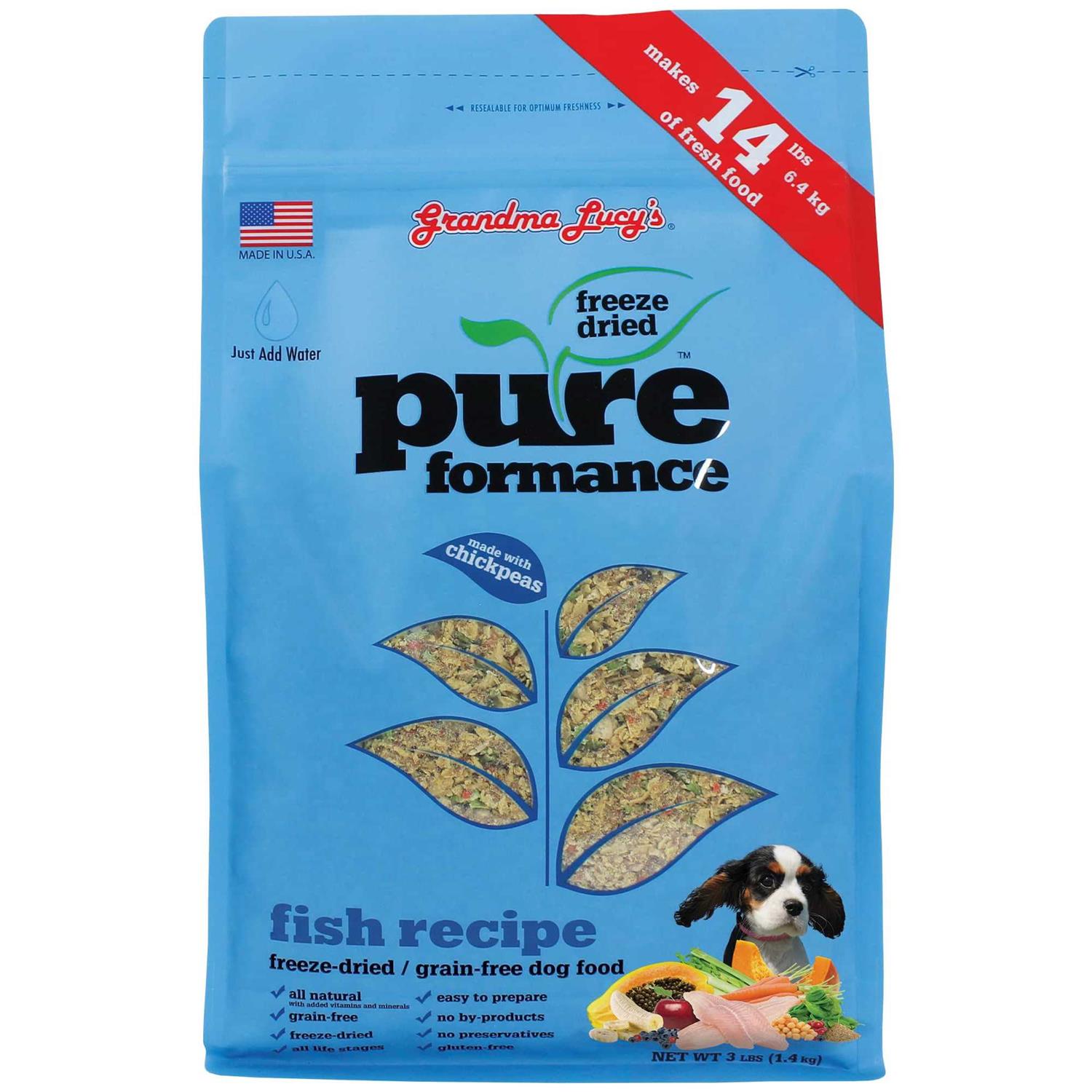 Grandma Lucy&s Pureformance Grain-Free Fish Freeze Dried Dog Food - Pet Supplies online store