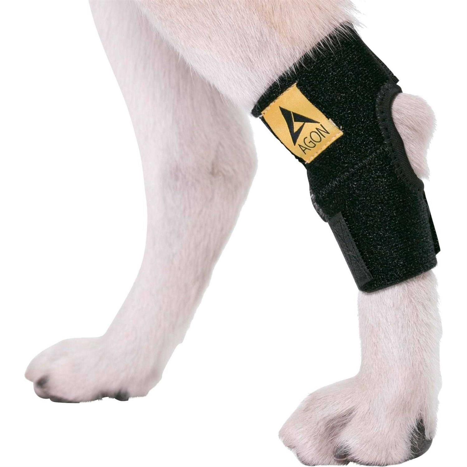 Agon Dog Canine Rear Hock Joint Brace Compression Wrap With Straps Dog For Back Leg Protects Wounds. Heals Prevents Injuries and Sprains Helps - Pet Supplies online store