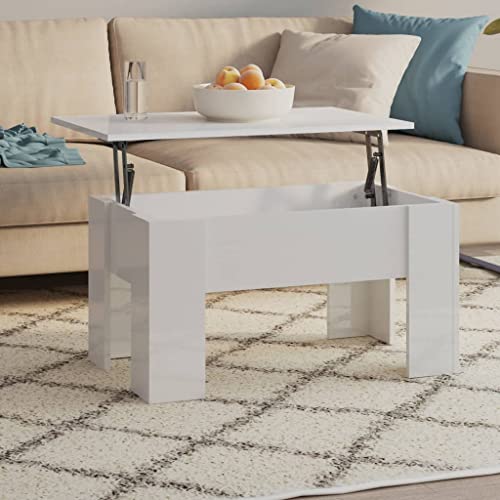 Coffee Table High Gloss White 31.1