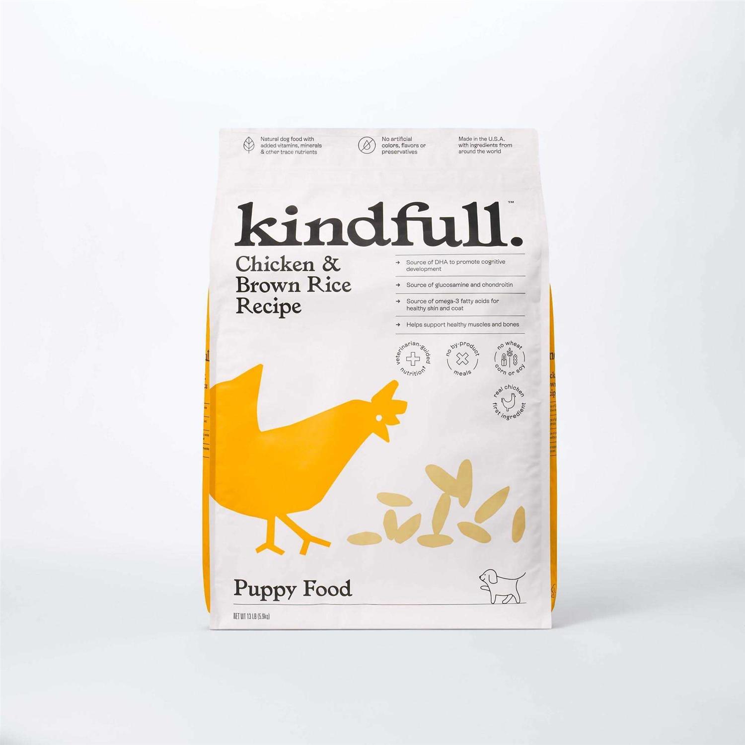 Kindfull Chicken and Brown Rice Puppy Recipe Dry Dog Food - Pet Supplies online store