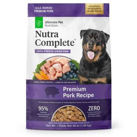 Ultimate Pet Nutrition Freeze Dried Raw Nutra Complete Pork Dog Food - Pet Supplies online store