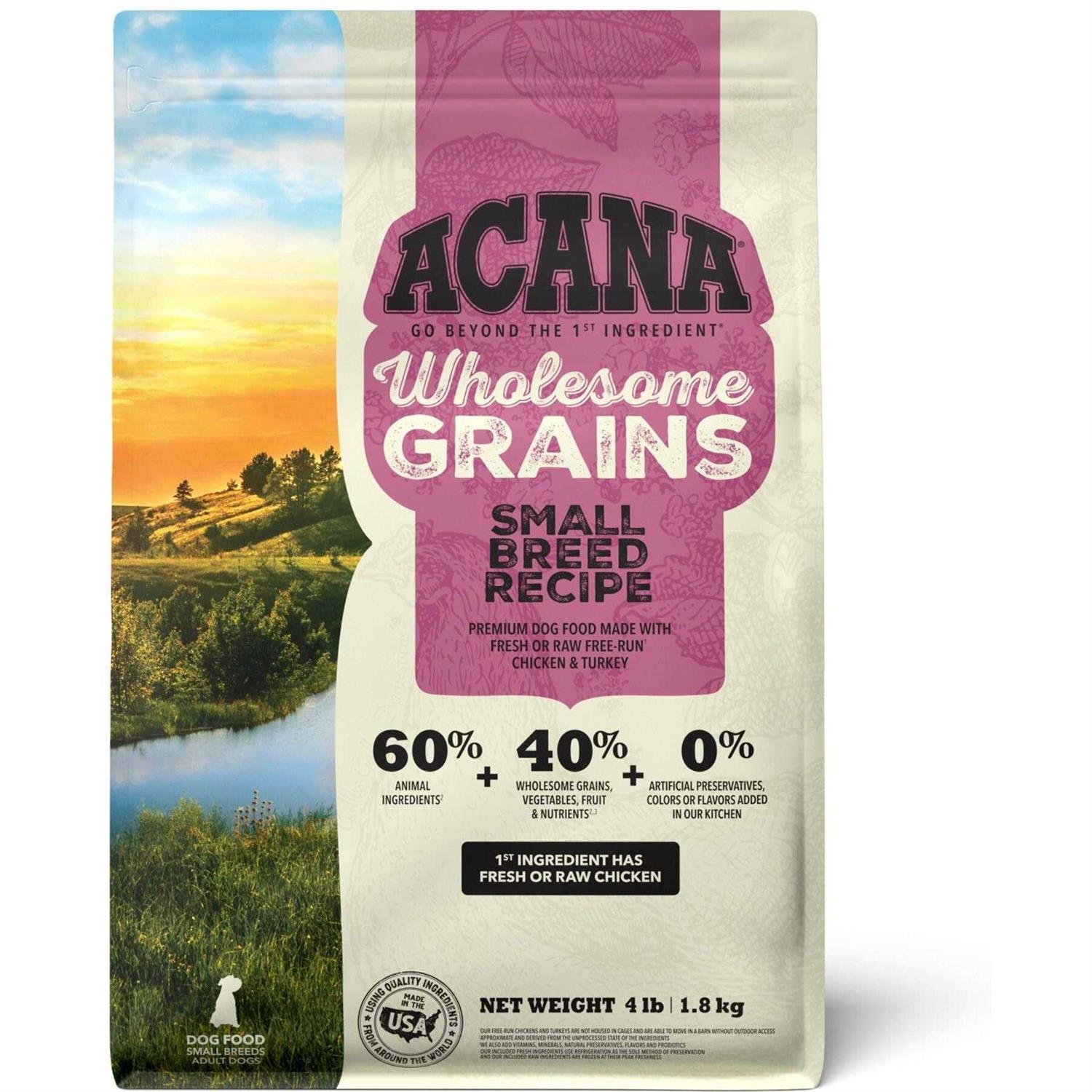 Acana Wholesome Grains Dry Dog Food Small Breed Recipe - Pet Supplies online store
