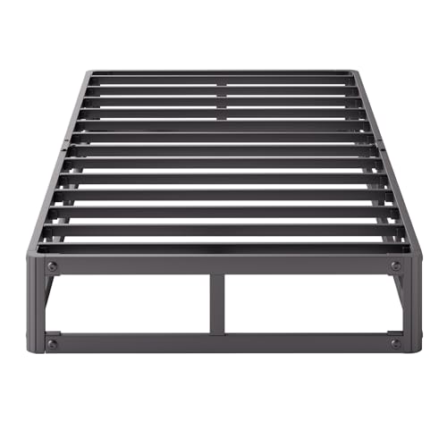 Twin Bed Box Spring 5 Inch High, Low Profile Metal Bed Frame with Round-Corner Design, Heavy Duty Steel Slat Support Mattress Foundation, Noise Free Platform Base, 3500lbs Max Weight Capacity