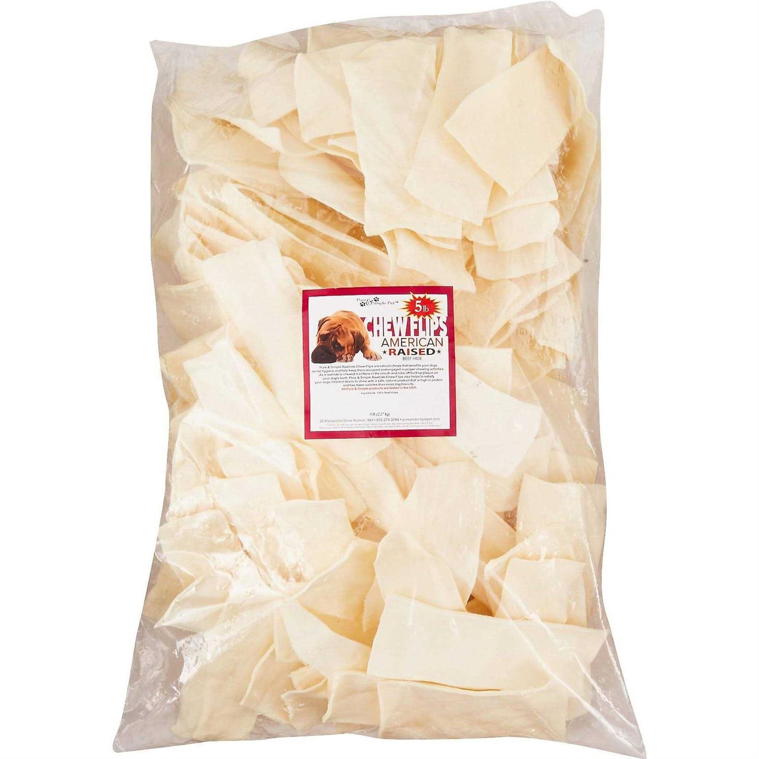 Pure & Simple Pet Rawhide Chew Flips - Pet Supplies online store
