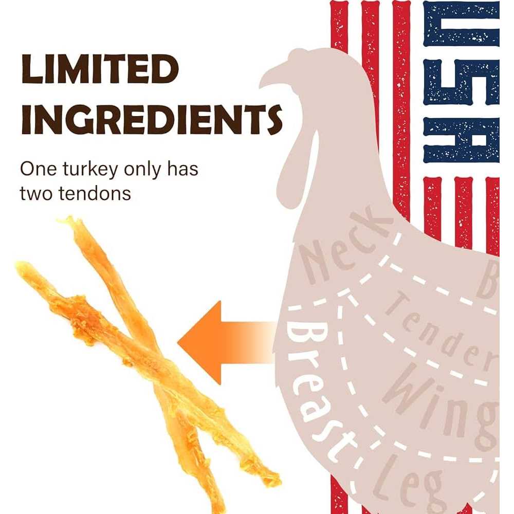 A Freschi srl Afreschi Turkey Tendon for Dogs Dog Treats Series All Natural Human Grade Dog Treat - Pet Supplies online store