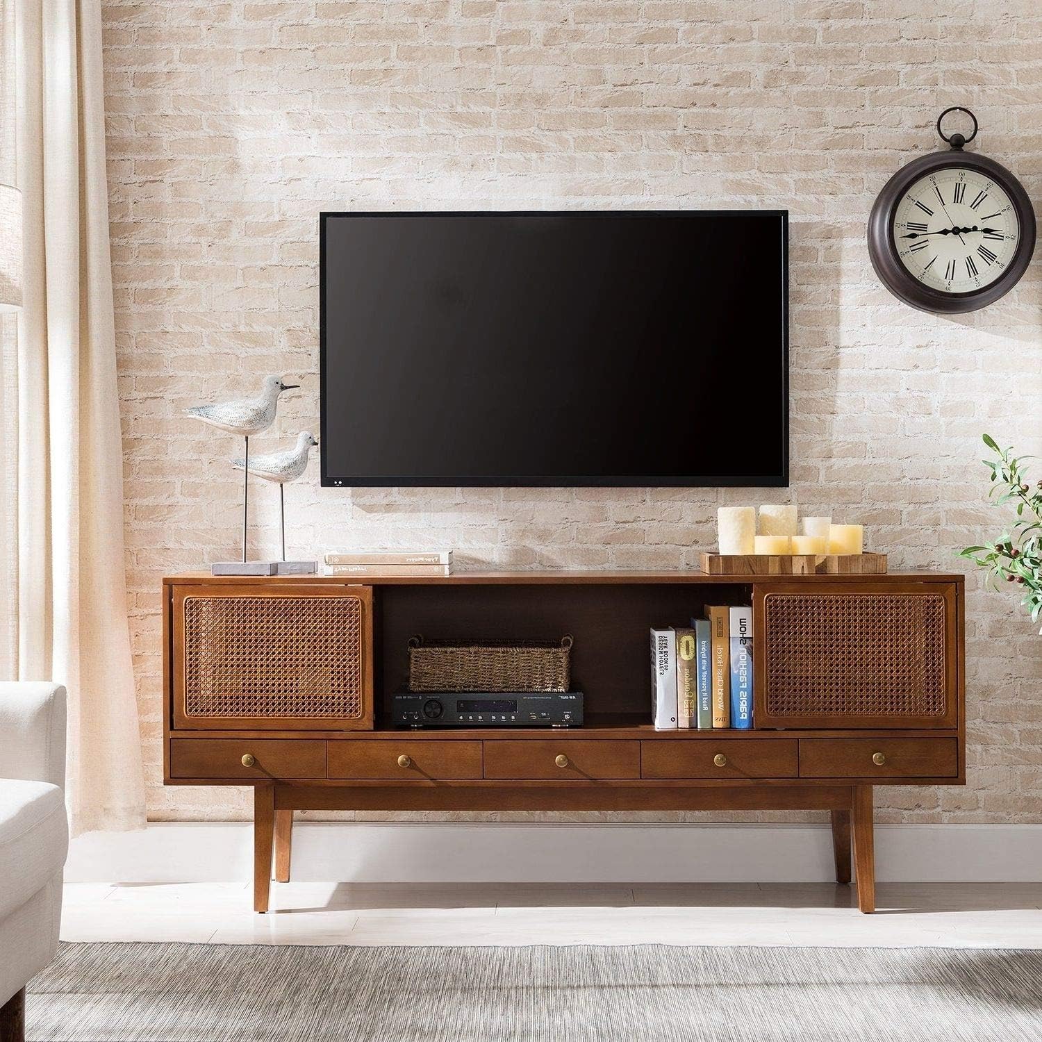 Mid Century Modern TV Stand Provides Retro Style & Contemporary Function. 70