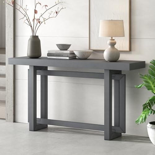 Contemporary Console Table with Wood Top, Extra Long Entryway Table for Entryway, Hallway, Living Room, Foyer, Corridor Living Room Furniture