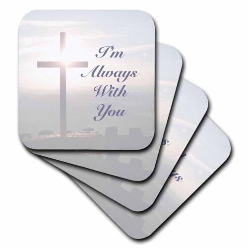 Set of 8 Coasters - Soft - Im Always with You on a Photo Taken at Pretty Place in South Carolina. Stamp City - Typography