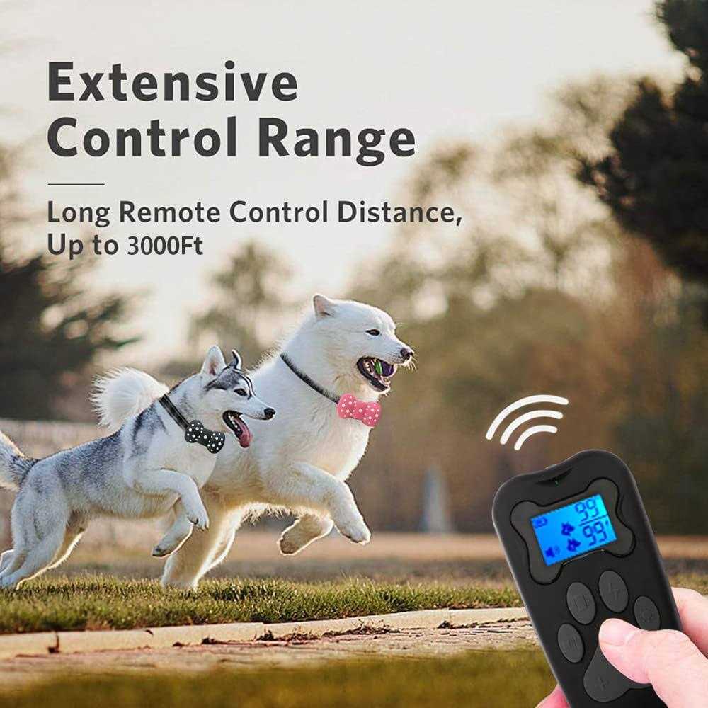 Shock collar for 2 Dogs, Rechargeable Electric Dog Training collar, 3000Ft Remote Range Dog Training collar with Beep Vibration and Shock - Pet Supplies online store