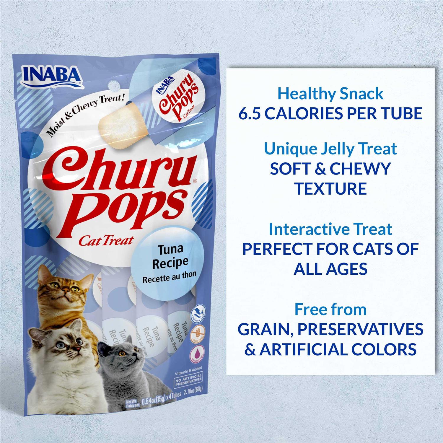Inaba Churu Pops Moist & Chewy Tuna Recipe Lickable Cat Treats - Pet Supplies online store