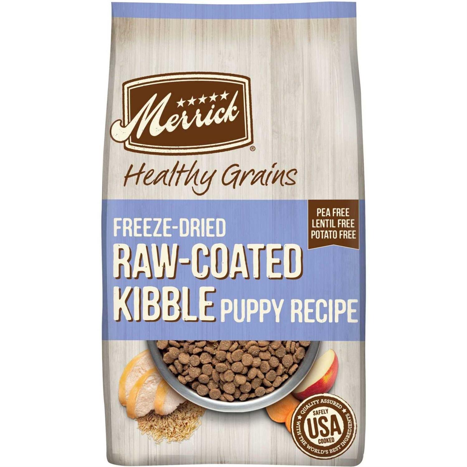 Merrick Healthy Grains Freeze Dried Raw Coated Kibble Dry Dog Food Puppy Recipe - Pet Supplies online store