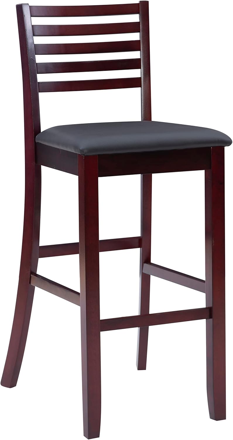 Linon Triena Collection Ladder Bar Stool 30, brown, 17