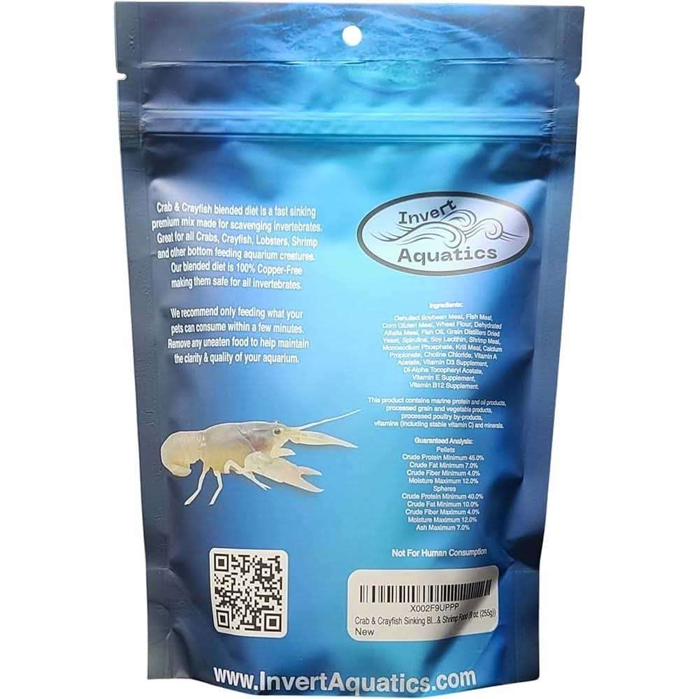 Crab & Crayfish Sinking Blended Diet - Pet Supplies online store