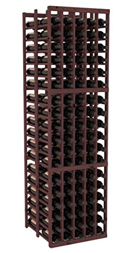 Wine Racks America® Knotty Alder 5 Column Double Deep Wine Cellar Rack. Oak Stain