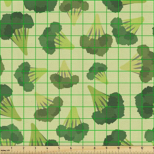 Ambesonne Floral Fabric by The Yard, Flower Orchids Bohemian Style Vintage Petals Vines Pattern French Country Style, Decorative Fabric for Upholstery and Home Accents, 3 Yards, Cream Blue