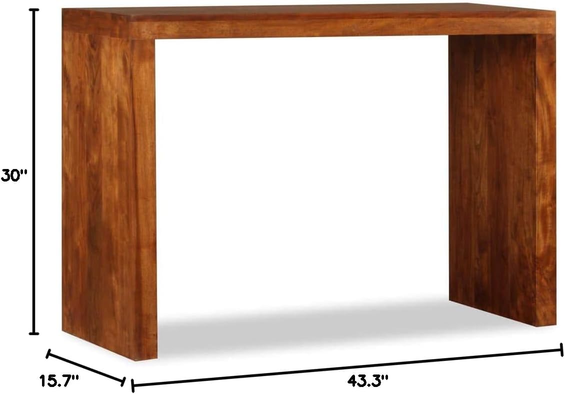Telephone Table, Bedside Sofa Table, for Living Room, Entryway, Hallway, Kitchen, Bedroom Console Table Solid Wood with Sheesham Finish 43.3