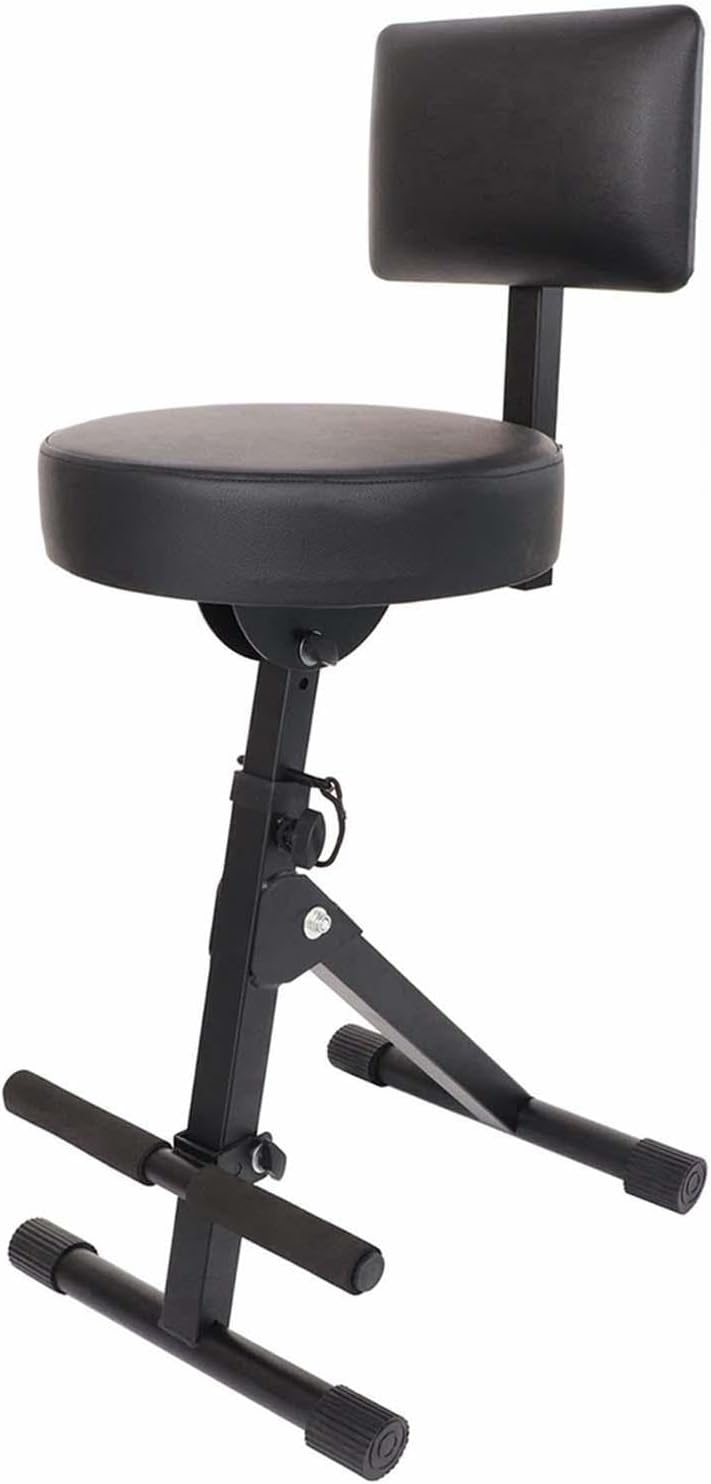 Guitar Seat Guitar Chair Folding Heavy Duty Round Stool Drum Chair Folding Guitar Stool for Guzheng Guitar Bass Pipa Practice