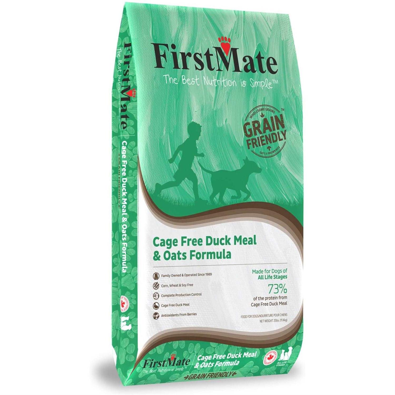 FirstMate Grain Friendly Cage Free Duck & Oats Dry Dog Food - Pet Supplies online store