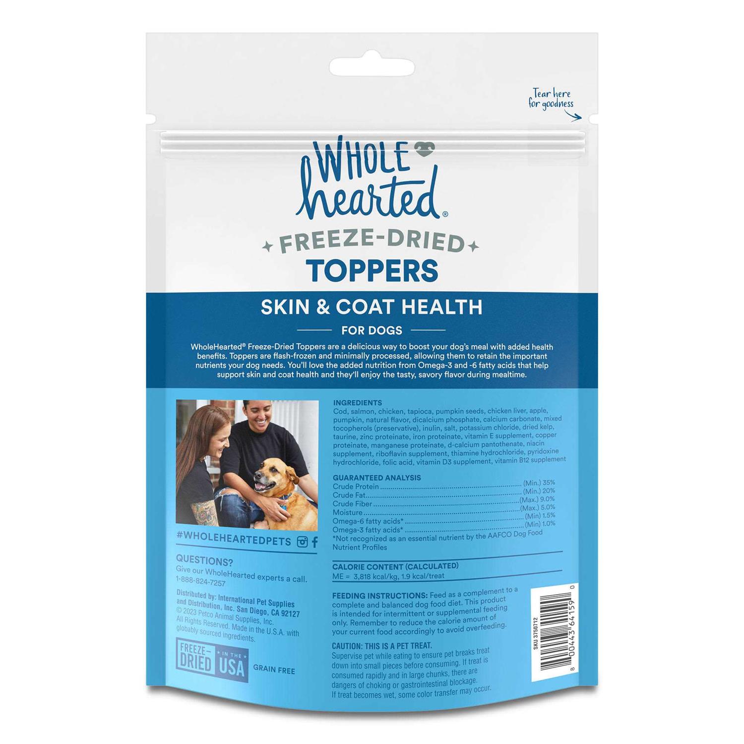 WholeHearted Freeze-Dried Health Dog Food Toppers - Pet Supplies online store