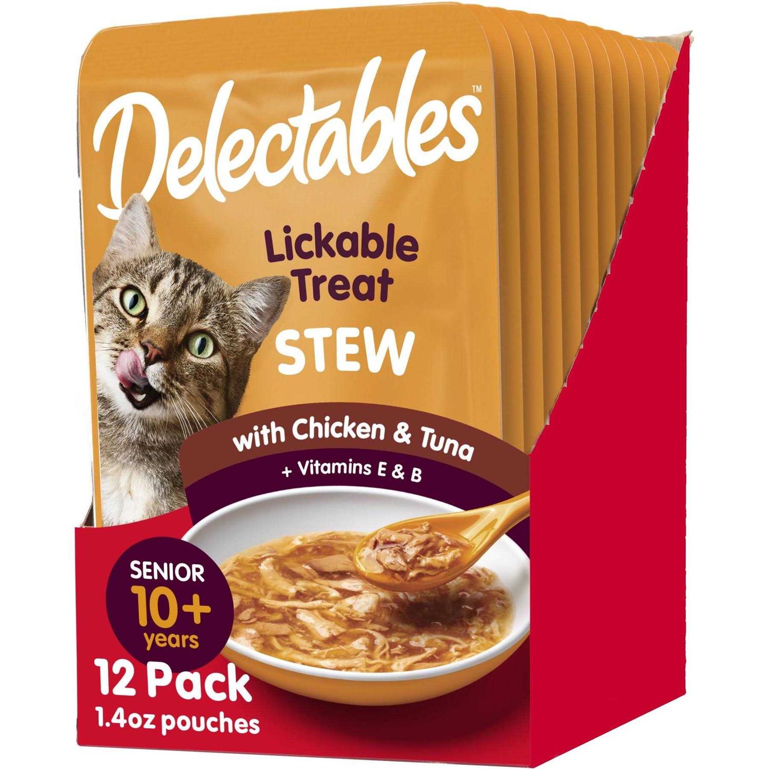 Hartz Delectables Stew Senior Chicken & Tuna Lickable Cat Treats - Pet Supplies online store