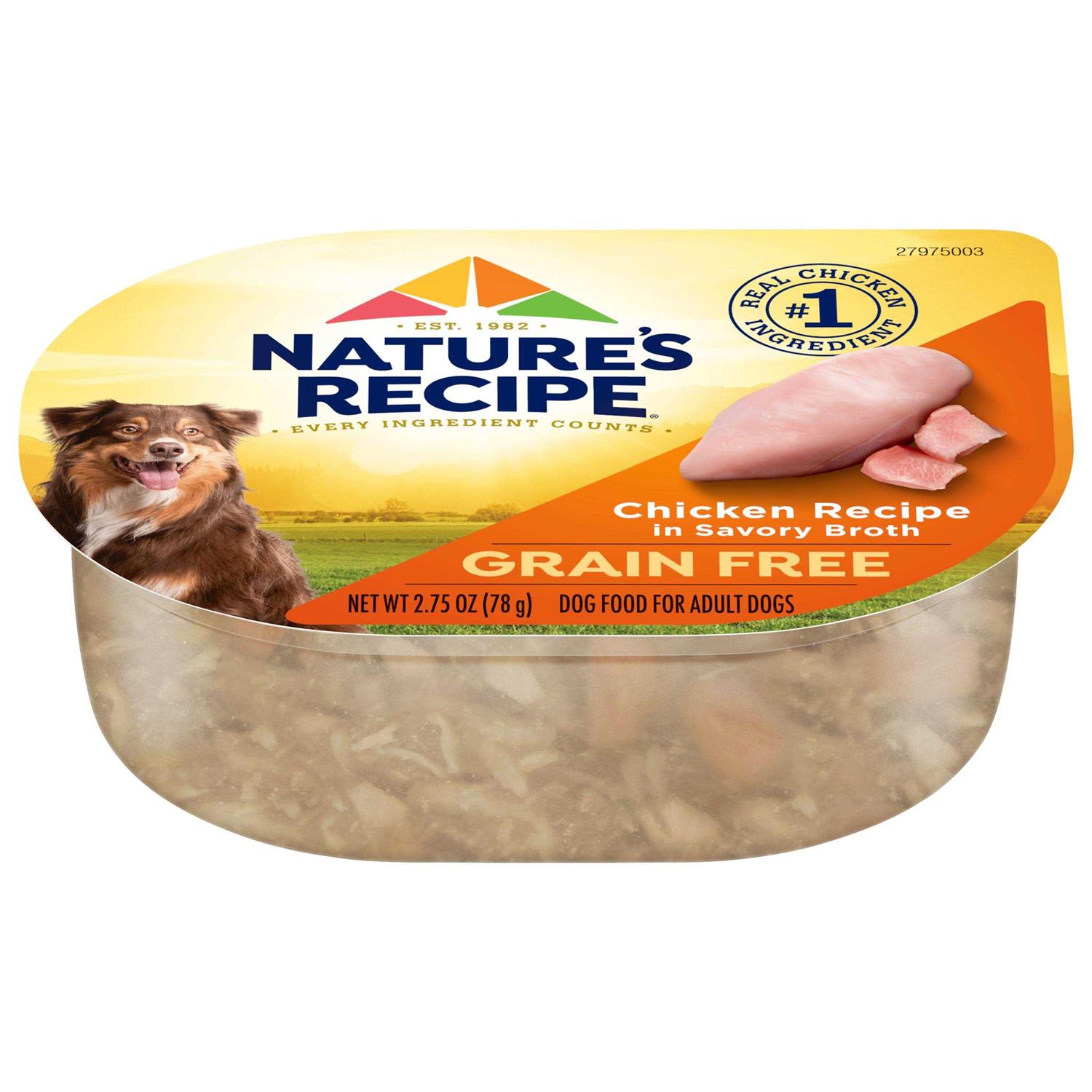 Nature's Recipe Grain Free Chicken Recipe in Broth Wet Dog Food - Pet Supplies online store