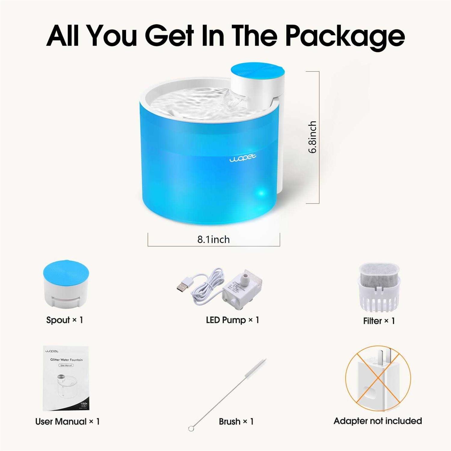 Wopet Pet Dog Cat Water Fountains Dispenser - Pet Supplies online store