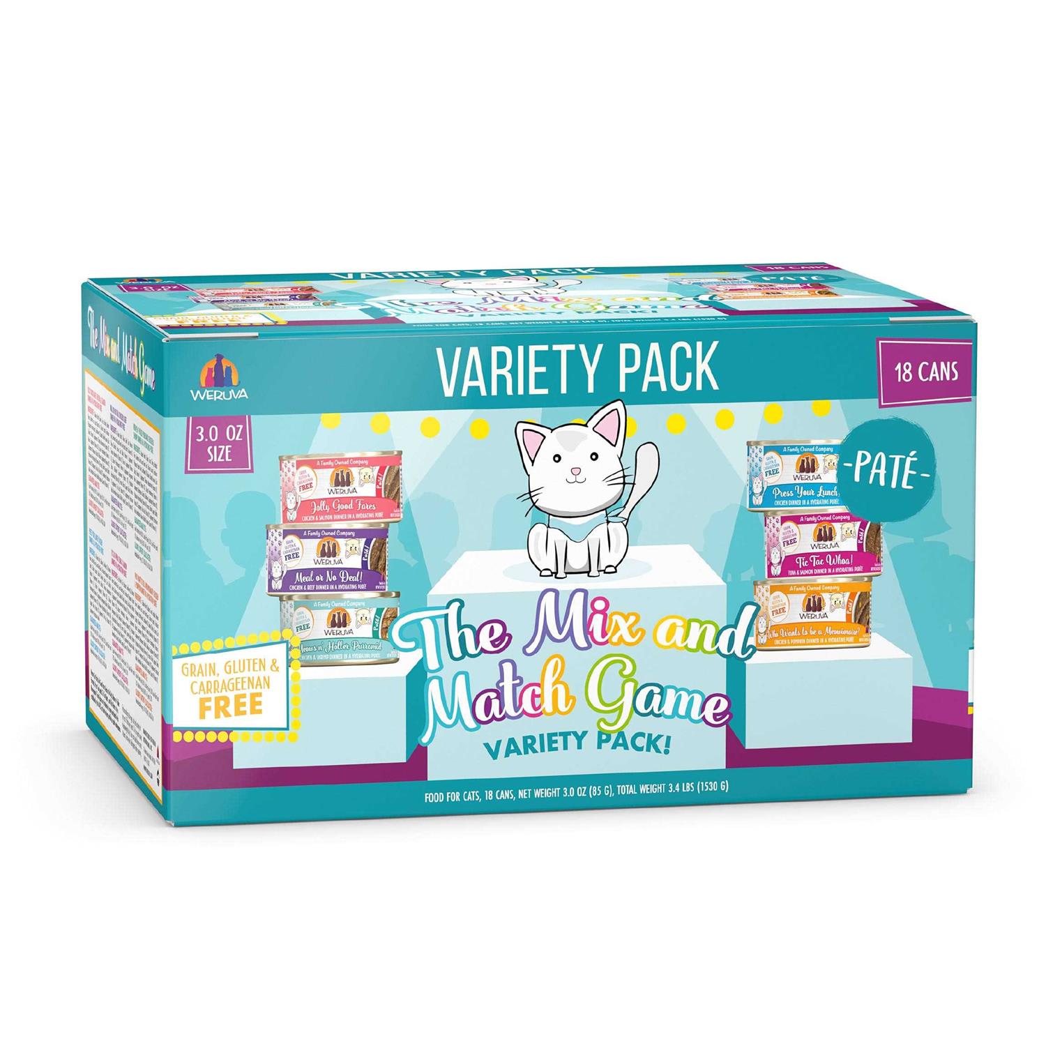 Weruva Classic Paté Cat Food The Mix & Match Game Variety Pack - Pet Supplies online store