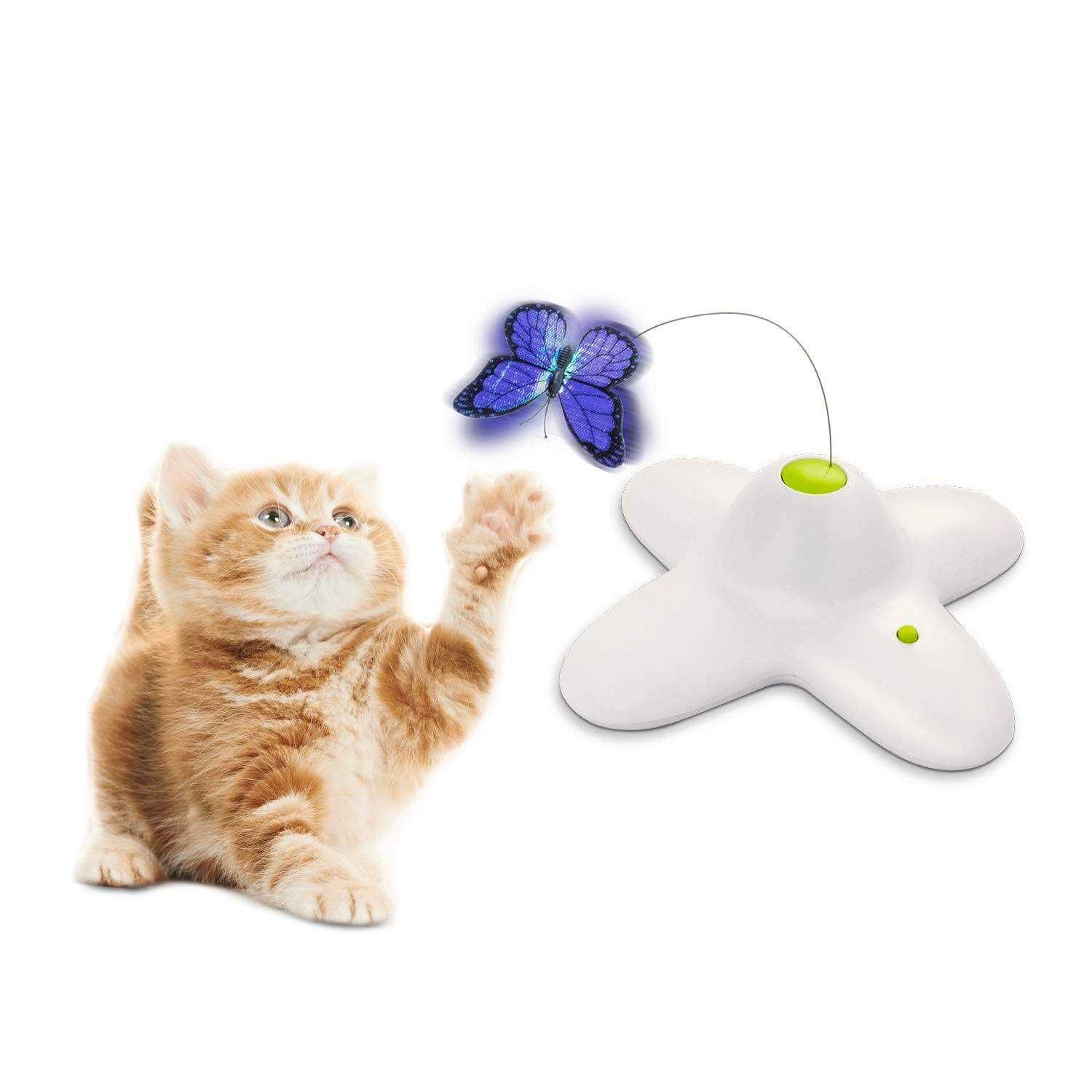 All for Paws Interactive Flutter Bug Cat Butterfly Toy with Two Replacements Kitten Toys for Indoor Cats - Pet Supplies online store