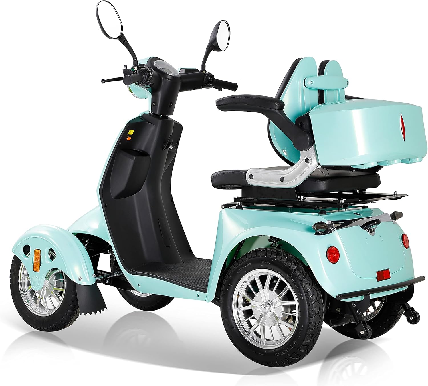 CCKO Electric Mobility Scooter for Seniors Adult,Electric 4-Wheel Mobility Scooter 800W/500lbs,30 Miles Long Range Travel Scooter Adjustable Scooter