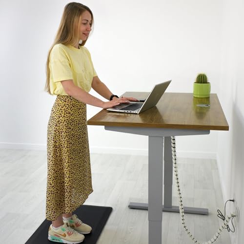 Progressive Desk Bamboo Electric Height Adjustable Standing Desk - Dual Motor Intelligent Automatic Lifting Sit-Stand Table, 48