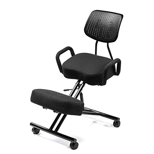 Height and Angle Adjustable Kneeling Chair, Ergonomic Seat, with Backrest Support and Armrests, Professional Improving Posture Stool, Tilt Posture Chair independence
