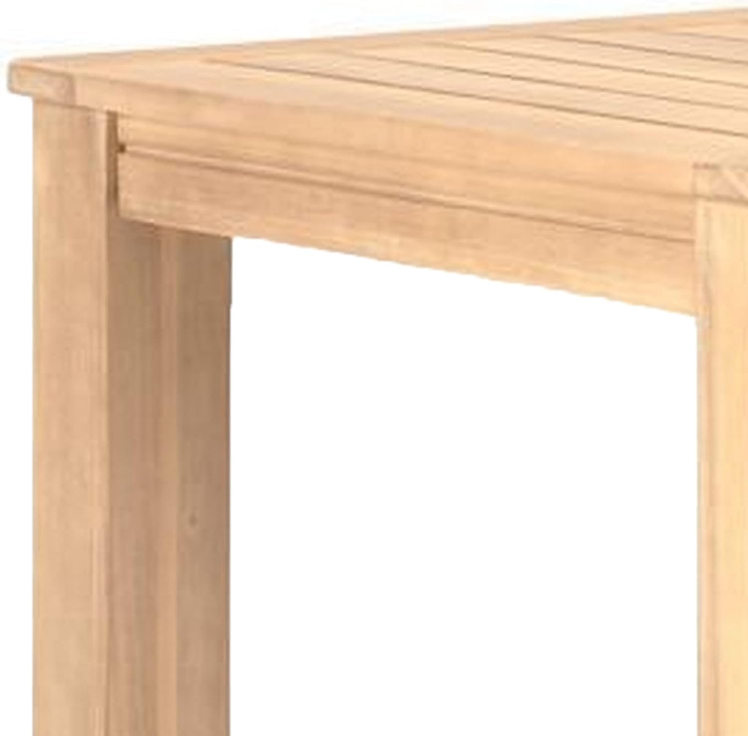 Benjara Syka 35 Inch Modern Coffee Table, Acacia Wood, Plank Top, Natural Brown