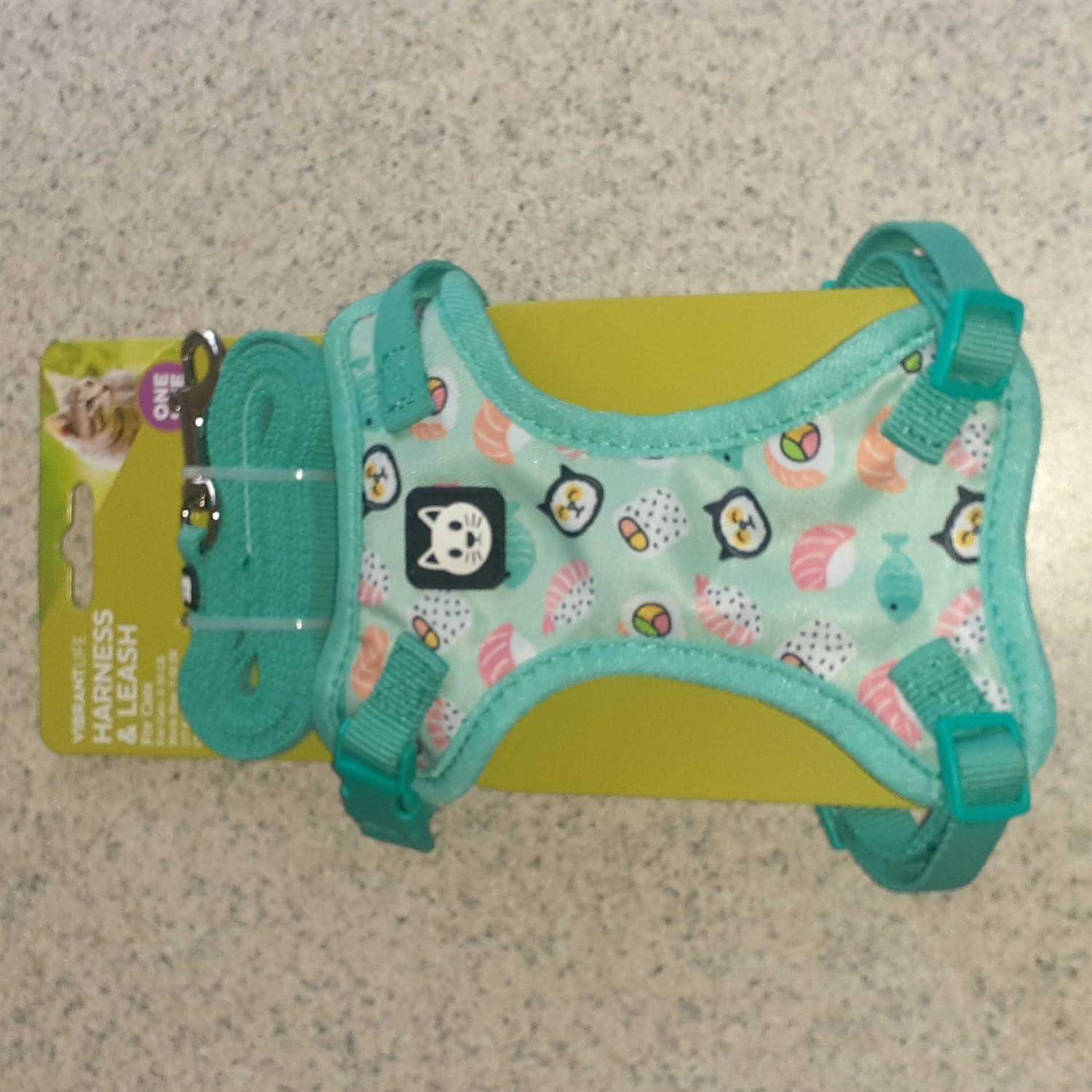Vibrant Life Sushi Cat Harness and Leash Set - Pet Supplies online store