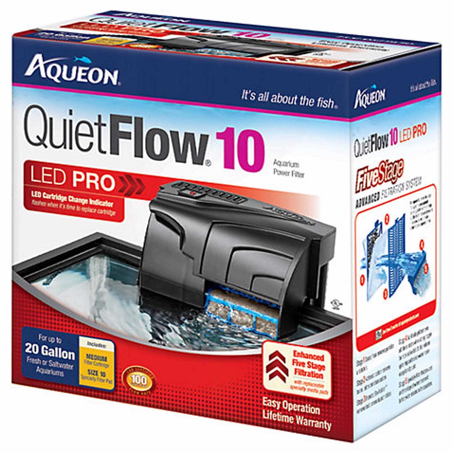 Aqueon QuietFlow 20 LED Pro Power Filter - Pet Supplies online store