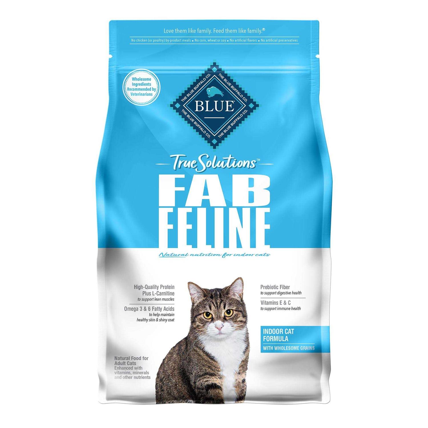 Blue Buffalo True Solutions Fab Feline Natural Chicken Indoor Adult Dry Cat Food - Pet Supplies online store