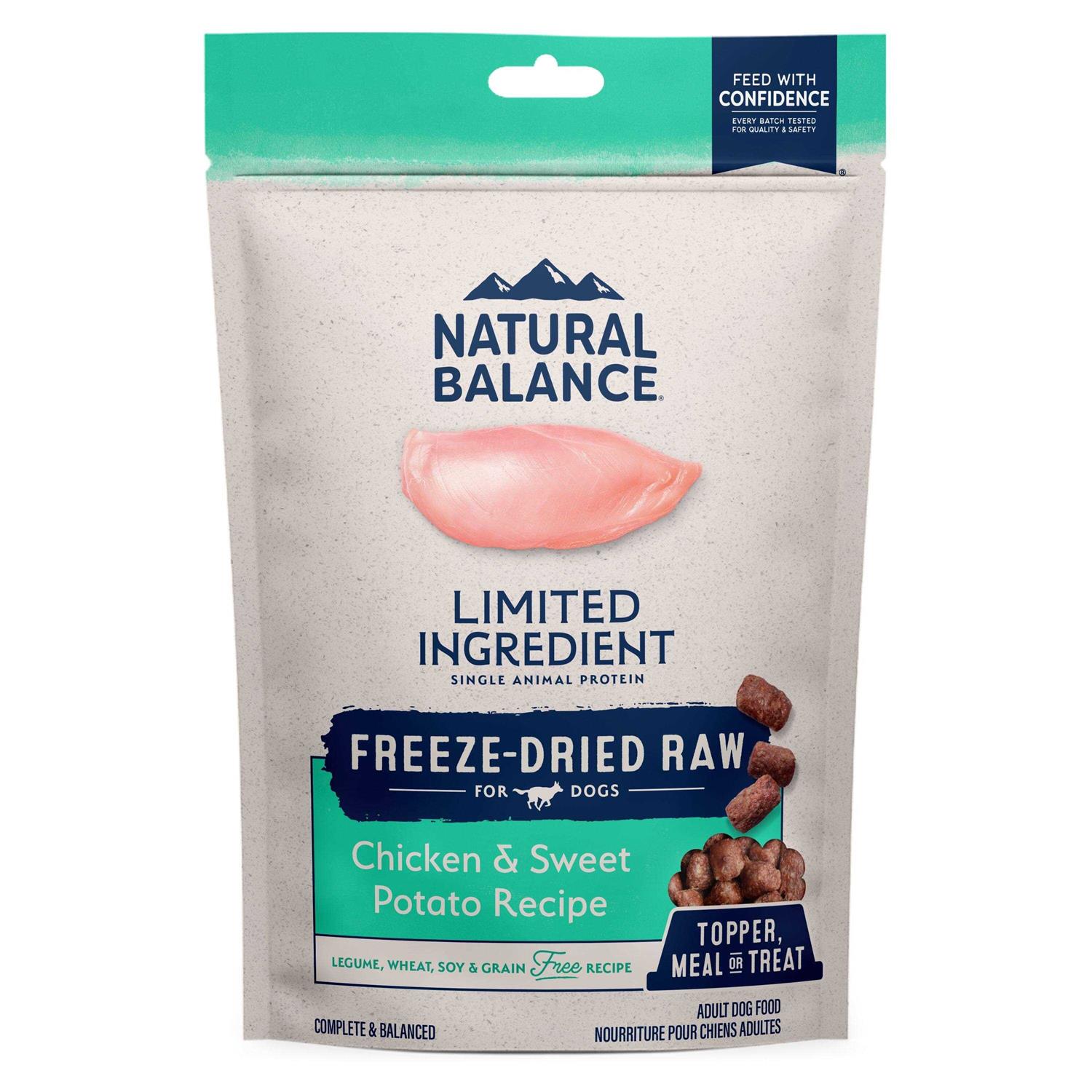 Natural Balance Limited Ingredient Freeze Dried Chicken & Sweet Potato Dog Food - Pet Supplies online store