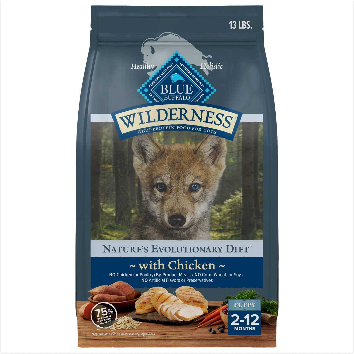 Blue Buffalo Wilderness High Protein Natural Puppy Dry Dog Food Chicken - Pet Supplies online store