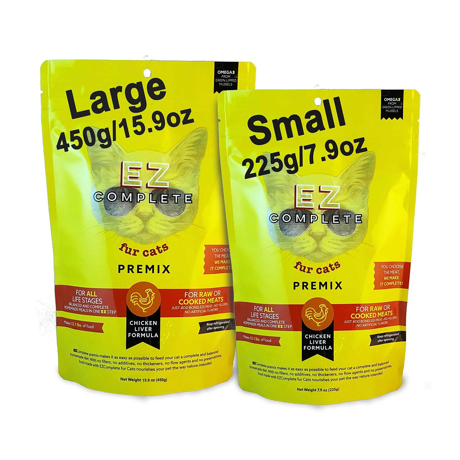 EZComplete Raw Cat Food or Cooked Premix Make A Homemade Cat Food Diet. All Natural - Pet Supplies online store