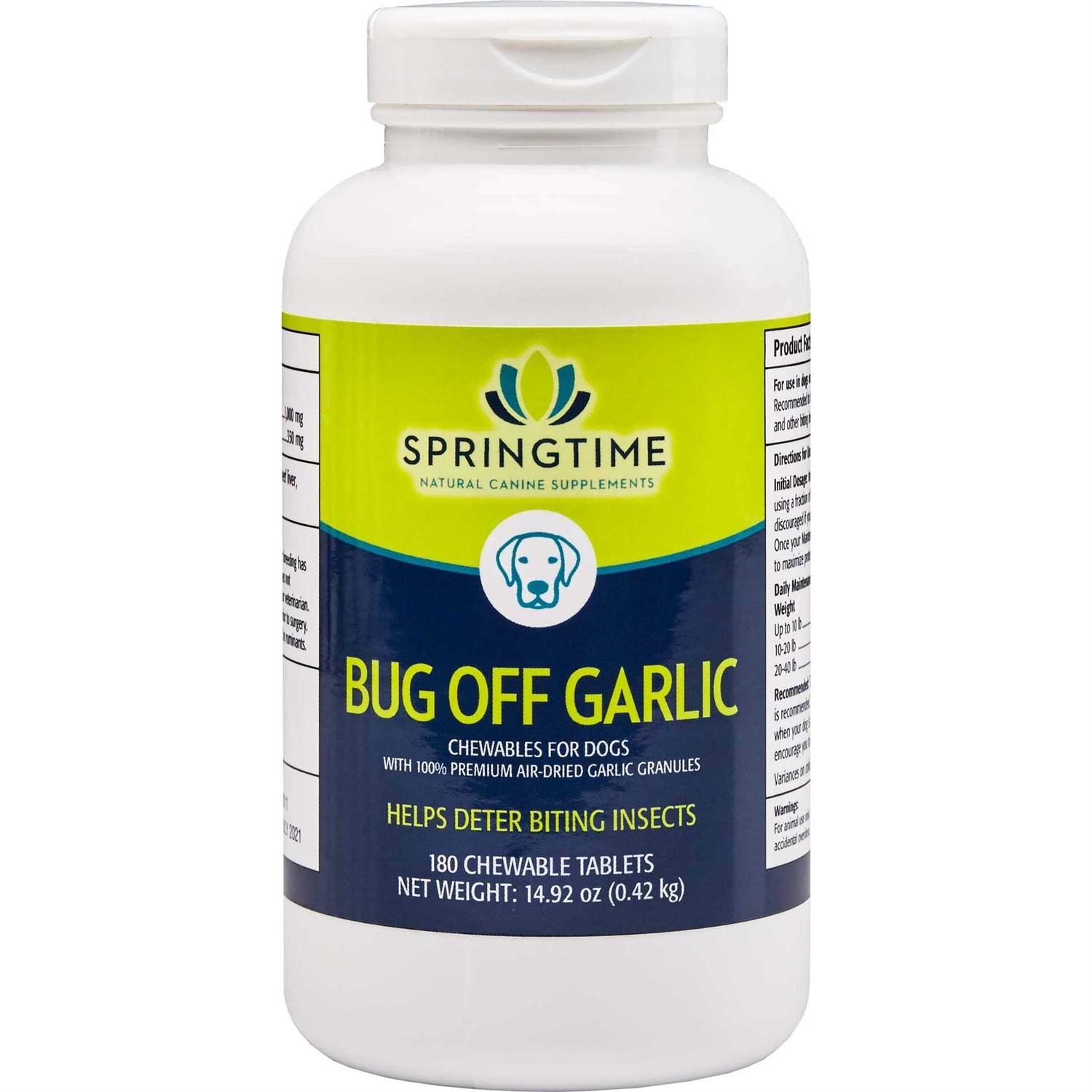 Springtime Bugoff Garlic Chewables 180Tabs for Dogs by All Vet Supply - Pet Supplies online store