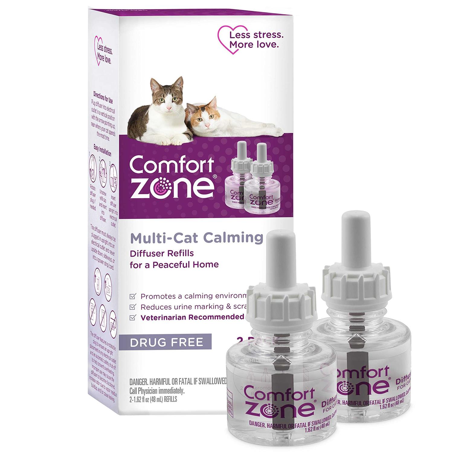 Comfort Zone Multi Cat Diffuser Refills For Cats - Pet Supplies online store