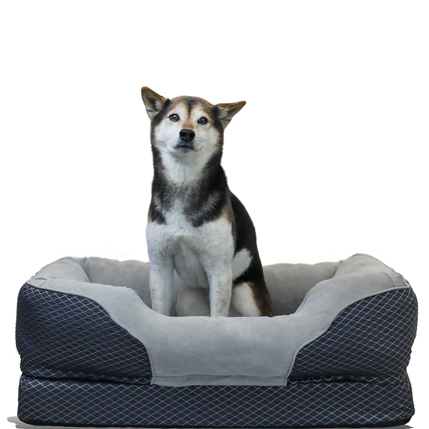 BarksBar Gray Orthopedic Dog Bed - Pet Supplies online store