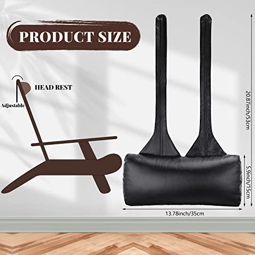 2 Pcs Leather Recliner Neck Pillow Leather Recliner Head Pillow Recliner Headrest Cushion Pillow for Body Relax Leather Recliner Head Pillow (Black)